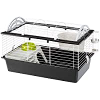 Ferplast Jaula para Conejos CASITA 80 Conejillos de Indias Pequeños Animales- Techo Redondeado Abrible- con Accesorios
